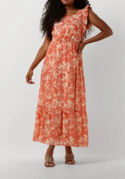 AMAYA AMSTERDAM midi jurk delia oranje New