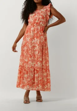 AMAYA AMSTERDAM midi jurk delia oranje New