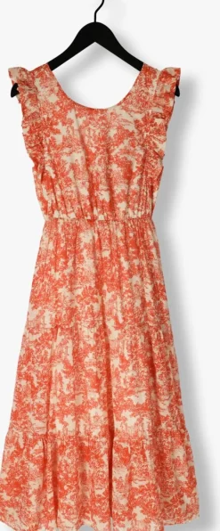 AMAYA AMSTERDAM midi jurk delia oranje New
