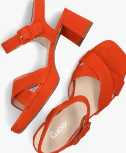 GABOR sandalen met hak 953 oranje Discount