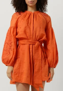 SCARLETT POPPIES mini jurk sunshine babe short oranje