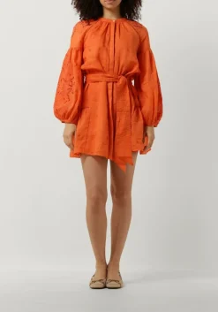 SCARLETT POPPIES mini jurk sunshine babe short oranje