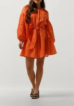 SCARLETT POPPIES mini jurk sunshine babe short oranje