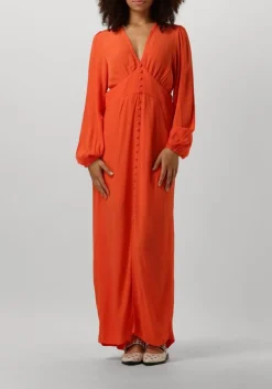 SECOND FEMALE maxi jurk emuanuelle slim dress oranje Best