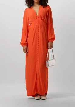 SECOND FEMALE maxi jurk emuanuelle slim dress oranje Best