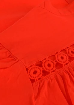 SUMMUM midi jurk dress cotton voile oranje Discount