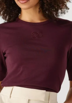 CO'COUTURE e top granny embroidery paars