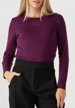 CO'COUTURE e top granny embroidery tee paars Outlet