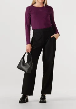 CO'COUTURE e top granny embroidery tee paars Outlet