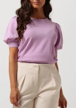 MINUS e top liva knit tee paars Outlet