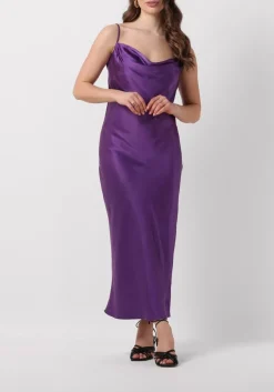 NOTRE-V e maxi jurk satin strap dress paars Hot