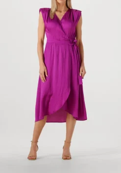 SUNCOO e midi jurk cesaria paars Best