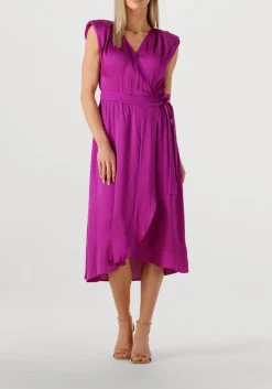SUNCOO e midi jurk cesaria paars Best