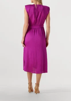 SUNCOO e midi jurk cesaria paars Best