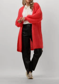 AMERICAN DREAMS rode vest lee midi cardigan rood