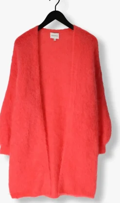 AMERICAN DREAMS rode vest lee midi cardigan rood