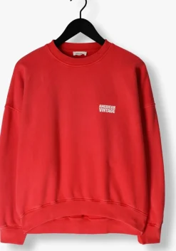 AMERICAN VINTAGE rode trui plizzy rood Clearance