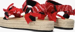 ARIZONA LOVE rode platte sandalen trekky raffia rood Clearance
