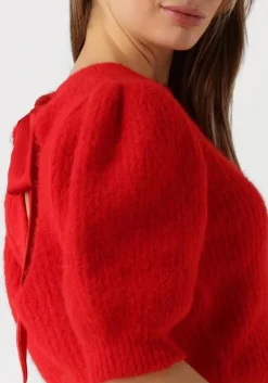 CO'COUTURE rode trui coralie bow rib knit rood Discount
