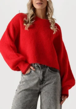 CO'COUTURE rode truien/vesten coralee crop knit rood Clearance