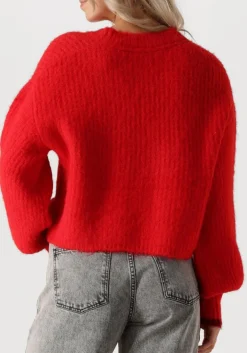 CO'COUTURE rode truien/vesten coralee crop knit rood Clearance