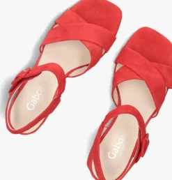 GABOR rode sandalen met hak 953 rood Online