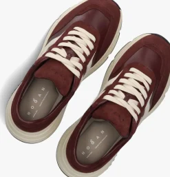 HOGAN rode lage sneakers h669 allacciato h rood Discount