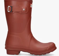 HUNTER rode regenlaarzen womens original short rood New