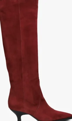 LINA LOCCHI rode hoge laarzen av 256 rood Discount
