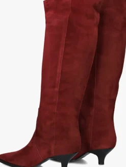 LINA LOCCHI rode hoge laarzen av 256 rood Discount