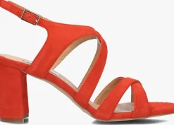 NOTRE-V rode sandalen met hak 22552 rood Clearance