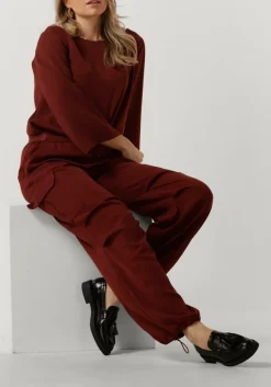 SUMMUM rode cargobroeken trousers fluid rood Hot