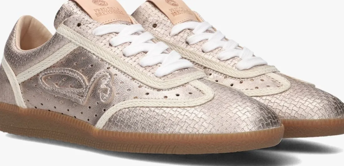 FRED DE LA BRETONIERE roségouden lage sneakers pearl raffi rosegoud Outlet