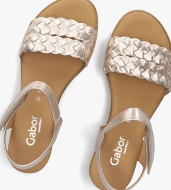GABOR roségouden platte sandalen 759.2 rosegoud Online