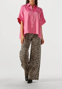 ALIX THE LABEL blouses ladies woven shine boxy blouse roze Hot