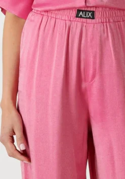 ALIX THE LABEL pantalon ladies woven shine wide leg pants roze