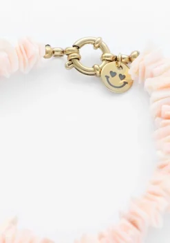 BONNIE STUDIOS armbanden pink shell bracelet roze New