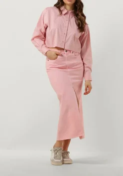 CO'COUTURE blouses cotton crisp cropped shirt roze Hot