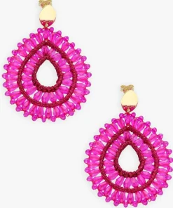 LOTT. GIOIELLI oorbellen drop crystal roze