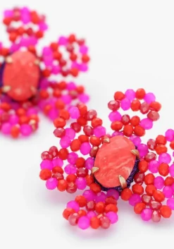 LOTT. GIOIELLI oorbellen blooming flower roze Hot