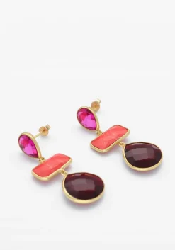 LOTT. GIOIELLI sieraad qu framed shapes w/ round roze Best