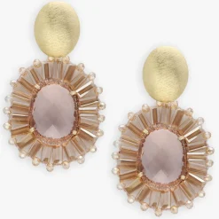 LOTT. GIOIELLI sieraad oval flat beads with stone s roze Clearance