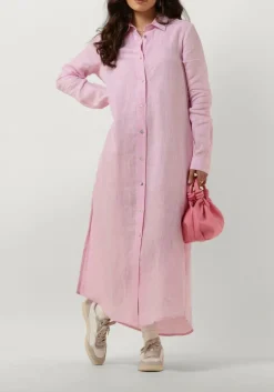 RESORT FINEST maxi jurk shirt dress roze New