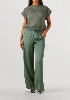 SUMMUM oversized top gauze groen Clearance