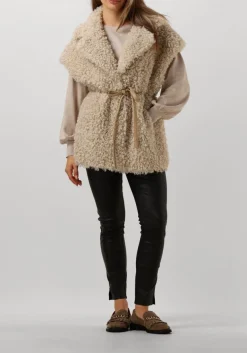 SUMMUM round neck sweater soft viscose polyamide knit beige Hot