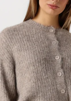 CO'COUTURE vest coralee rib cardigan taupe Hot