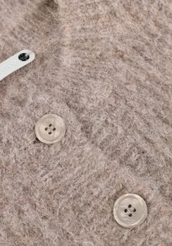 CO'COUTURE vest coralee rib cardigan taupe Hot