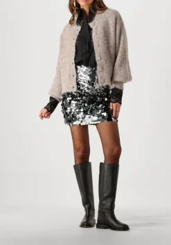 CO'COUTURE vest coralee rib cardigan taupe Hot