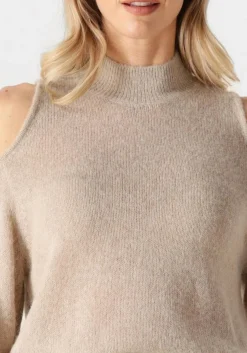 DANTE6 trui aviel open shoulder sweater taupe Outlet