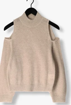 DANTE6 trui aviel open shoulder sweater taupe Outlet